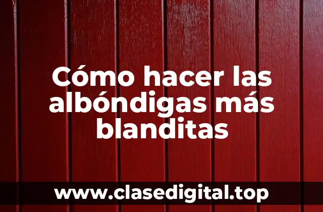 Cómo hacer las albóndigas más blanditas