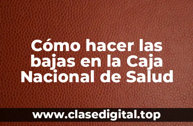 Cómo hacer las bajas en la Caja Nacional de Salud