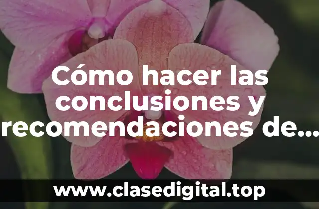 Cómo hacer las conclusiones y recomendaciones de un trabajo