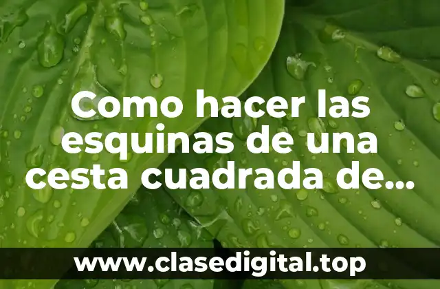 Como hacer las esquinas de una cesta cuadrada de trapillo