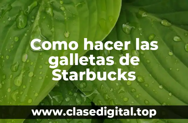 Las galletas de Starbucks: qué son y cómo se usan