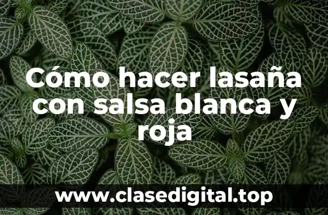Cómo hacer lasaña con salsa blanca y roja