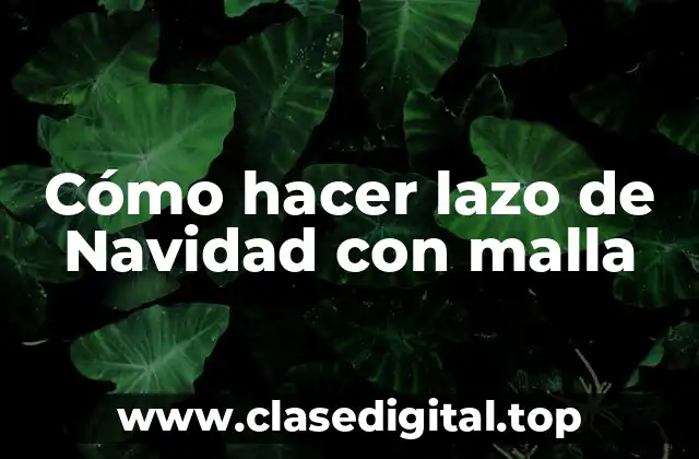 Cómo hacer lazo de Navidad con malla