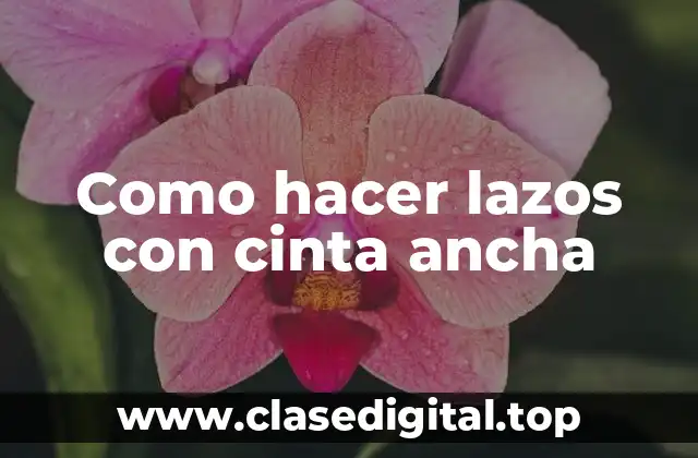 Cinta ancha: el material perfecto para hacer lazos