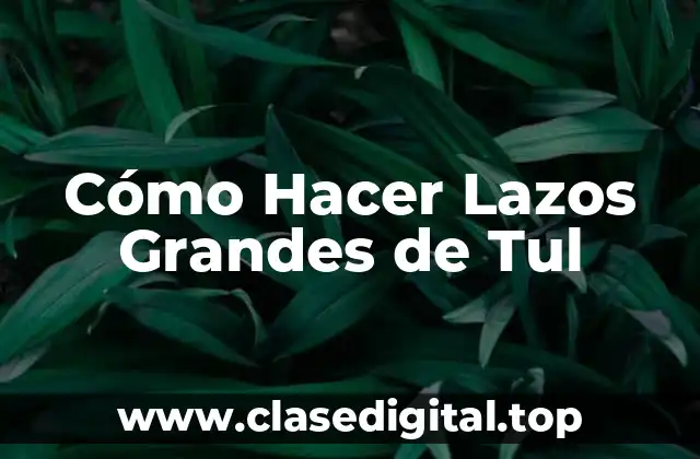 Cómo Hacer Lazos Grandes de Tul