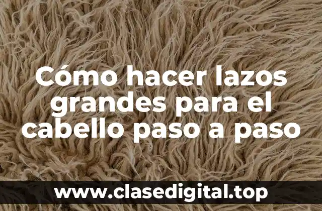 Cómo hacer lazos grandes para el cabello paso a paso