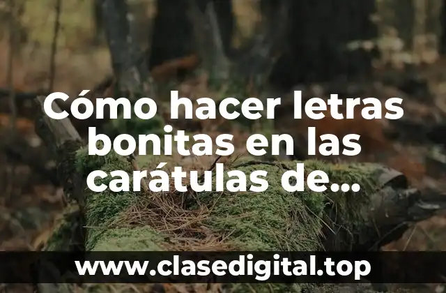 Cómo hacer letras bonitas en las carátulas de Ciencias Sociales