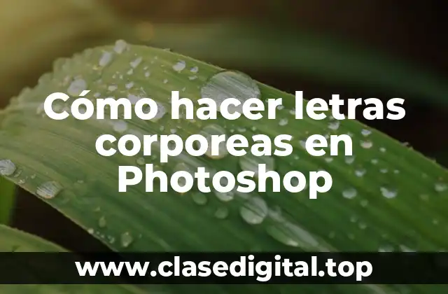 ¿Qué son las letras corporeas en Photoshop?