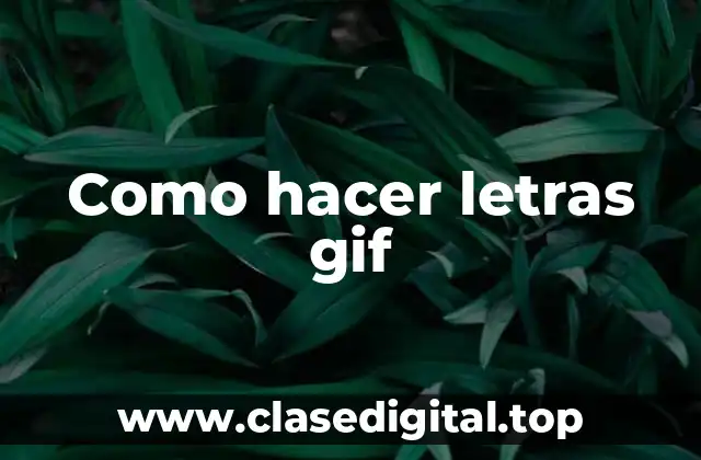 ¿Qué son las letras gif y para qué sirven?