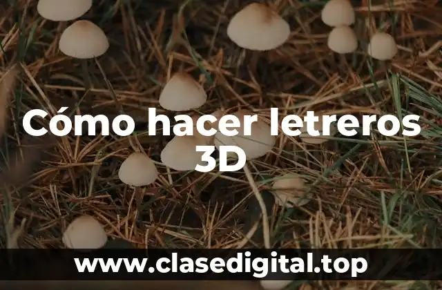 Cómo hacer letreros 3D