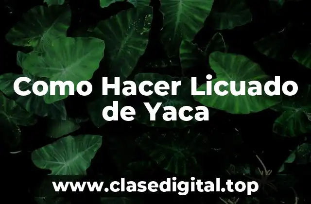 Como Hacer Licuado de Yaca