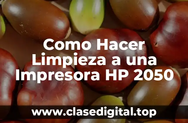 Como Hacer Limpieza a una Impresora HP 2050