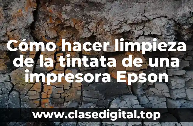 Cómo hacer limpieza de la tintata de una impresora Epson