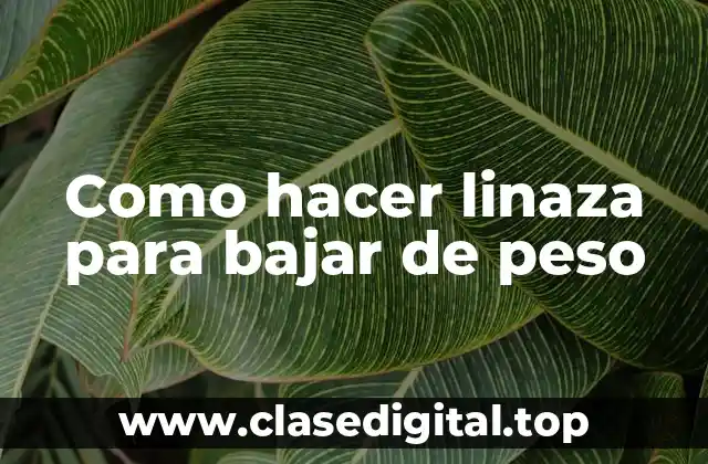 Como hacer linaza para bajar de peso
