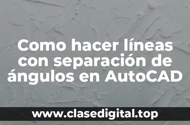 Como hacer líneas con separación de ángulos en AutoCAD