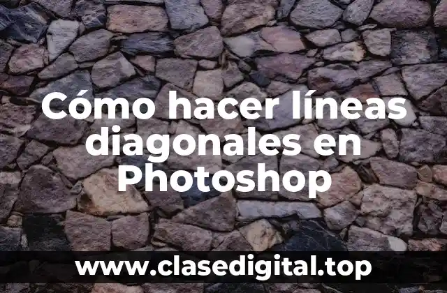 Cómo hacer líneas diagonales en Photoshop