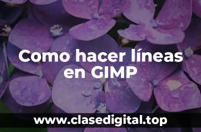 Como hacer líneas en GIMP