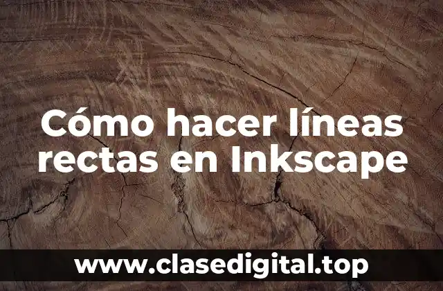 Cómo hacer líneas rectas en Inkscape
