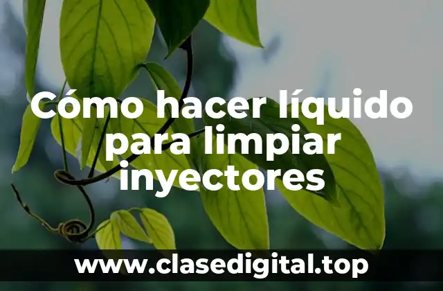 Líquido de limpieza para inyectores: qué es, para qué sirve y cómo se usa