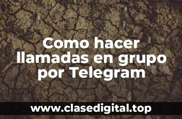 Como hacer llamadas en grupo por Telegram