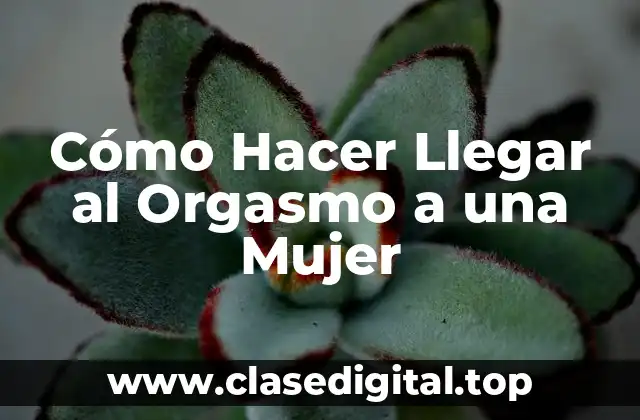 Cómo Hacer Llegar al Orgasmo a una Mujer