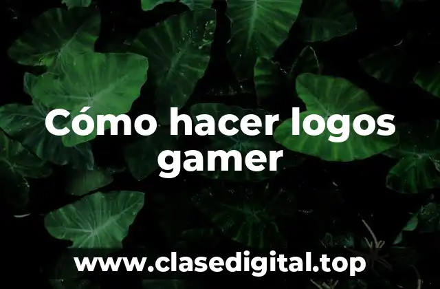 Cómo hacer logos gamer