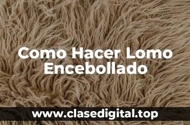 ¿Qué es el Lomo Encebollado?