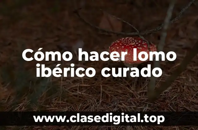 Cómo hacer lomo ibérico curado