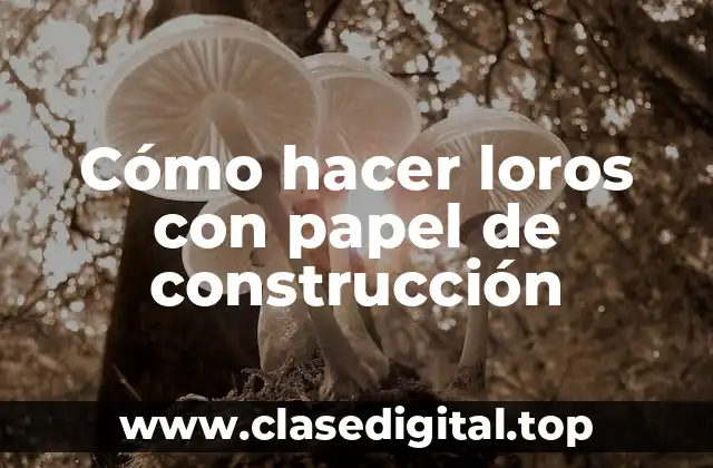 Cómo hacer loros con papel de construcción