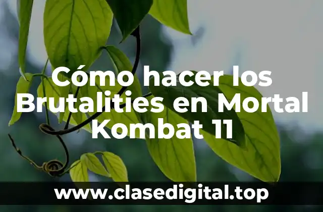 Cómo hacer los Brutalities en Mortal Kombat 11