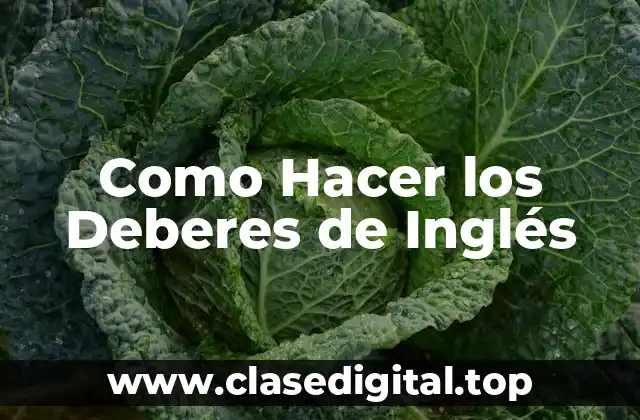 ¿Qué son los Deberes de Inglés?