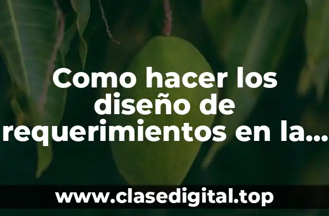 Como hacer los diseño de requerimientos en la interfaz gráfica