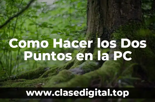 Como Hacer los Dos Puntos en la PC