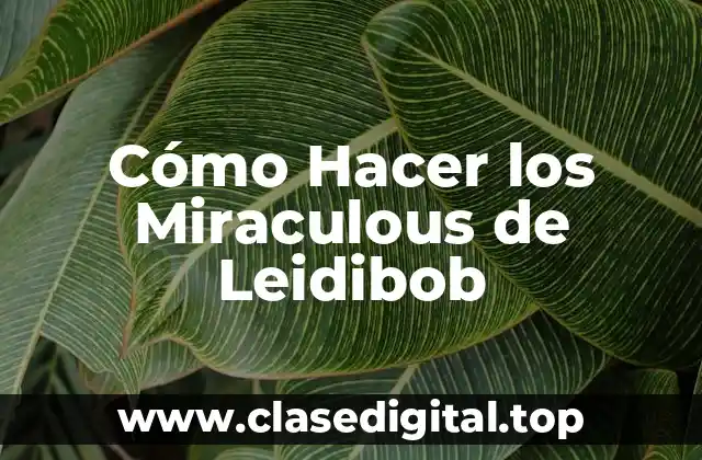 Cómo Hacer los Miraculous de Leidibob