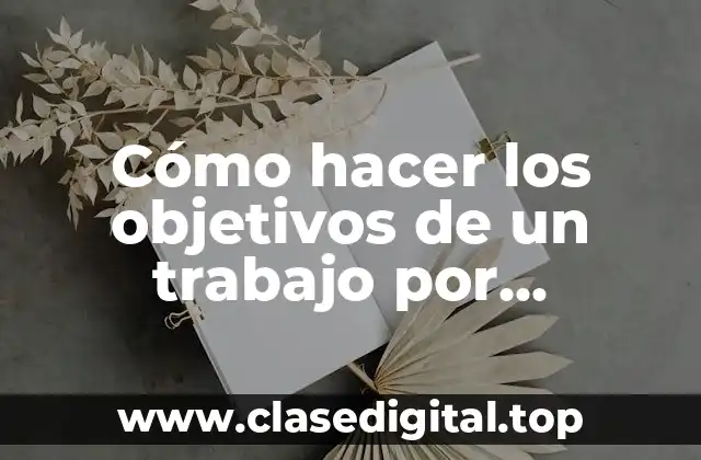 Cómo hacer los objetivos de un trabajo por encuestas