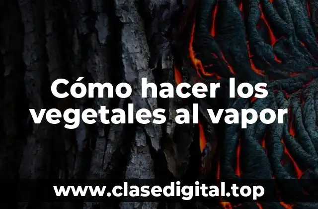 Cómo hacer los vegetales al vapor