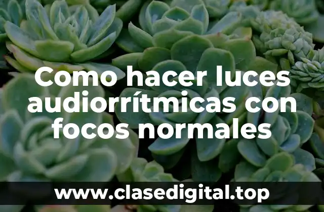 Como hacer luces audiorrítmicas con focos normales