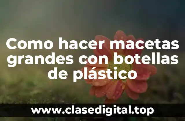Como hacer macetas grandes con botellas de plástico