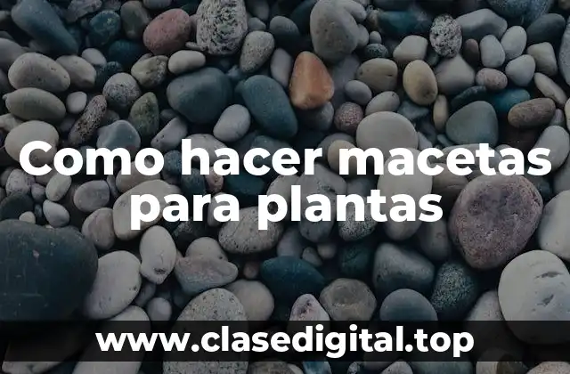 Como hacer macetas para plantas