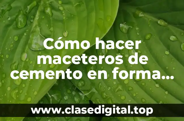 Cómo hacer maceteros de cemento en forma de mano