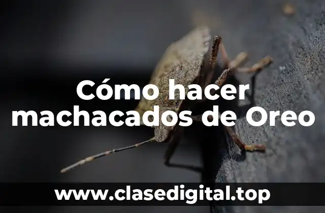 Cómo hacer machacados de Oreo