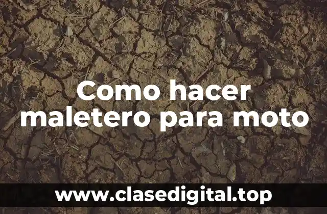 Como hacer maletero para moto