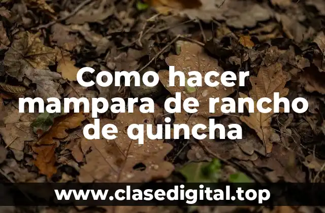 Como hacer mampara de rancho de quincha