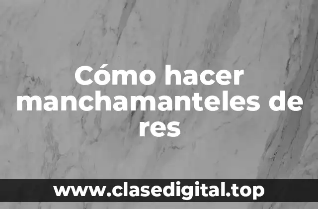 ¿Qué son los manchamanteles de res?