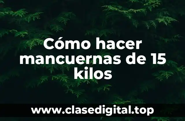 Cómo hacer mancuernas de 15 kilos