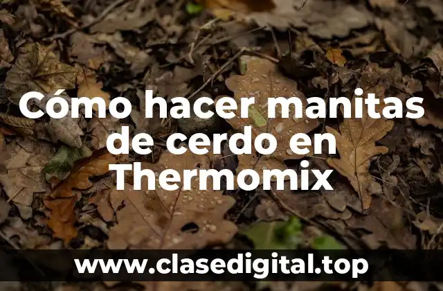 Cómo hacer manitas de cerdo en Thermomix