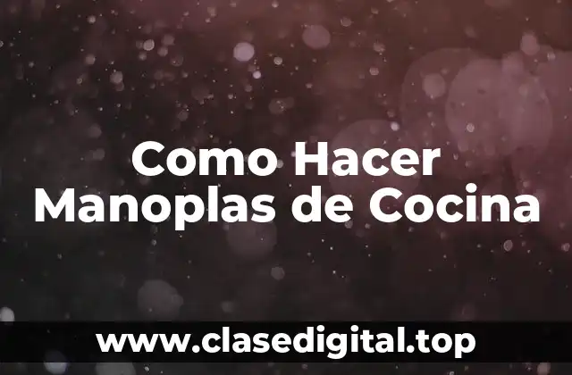 Como Hacer Manoplas de Cocina