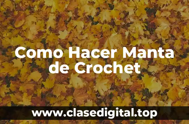 Como Hacer Manta de Crochet