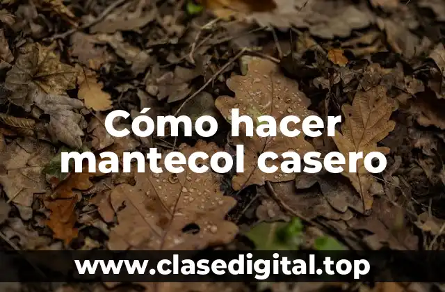 ¿Qué es el mantecol casero y para qué sirve?