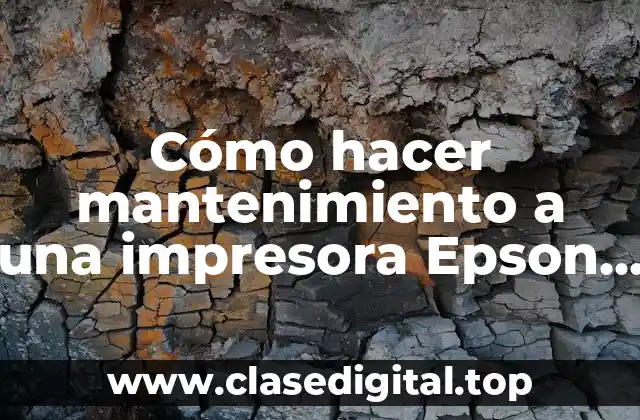 Cómo hacer mantenimiento a una impresora Epson L575 en red